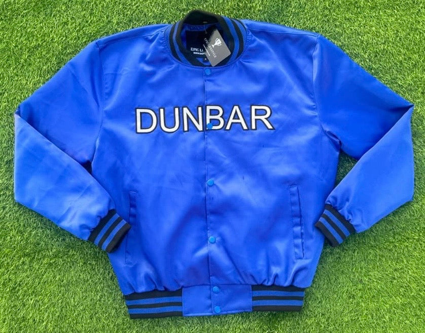 Dunbar Wolverines Satin Bomber Jacket - BLUE