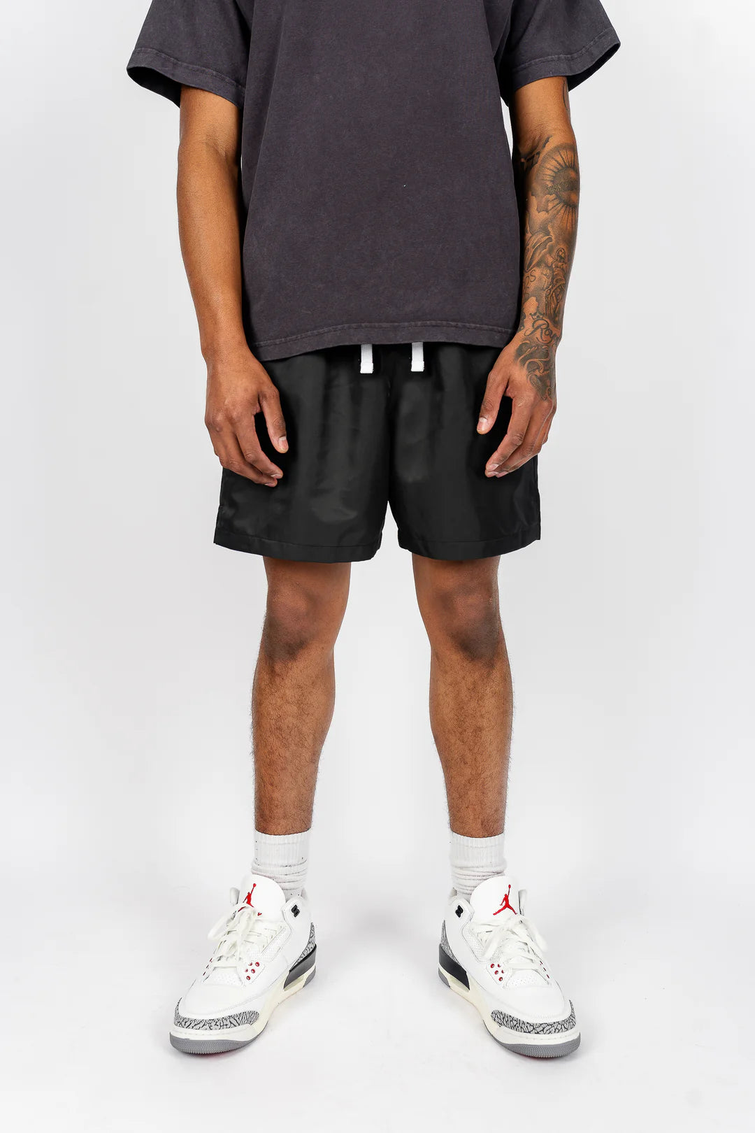 CENTRAL STATE UNIVERSITY BLACK NYLON SHORTS - Brownskin Marauder Man
